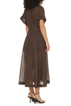 Carica l&#39;immagine nel visualizzatore di Gallery, Abito chemisier in misto lana
