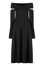 Carica l'immagine nel visualizzatore di Gallery, Abito nero off-the-shoulder
