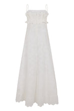 Load image into Gallery viewer, Long white dress in cotton and polyester
