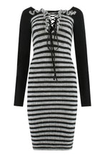 Load image into Gallery viewer, Knitted striped dress
