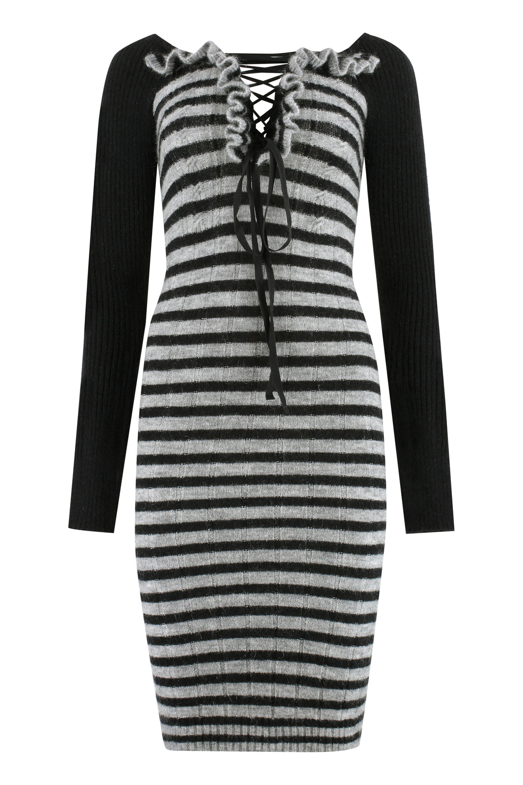Knitted striped dress