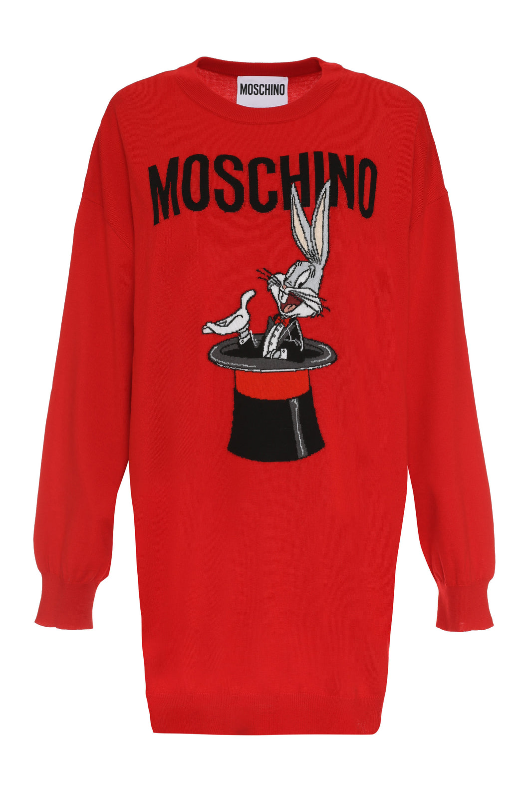 Abito in maglia con intarsio