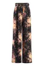 Carica l'immagine nel visualizzatore di Gallery, Pantaloni Illustration Tuck in seta
