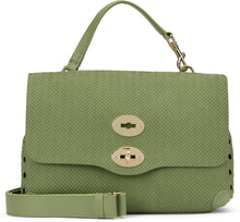 Carica l'immagine nel visualizzatore di Gallery, Borsa Postina small in pelle amoretto verde
