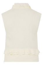 Load image into Gallery viewer, Linen blouse with ruffles

