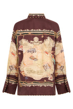 Load image into Gallery viewer, Silk shirt with printed pattern
