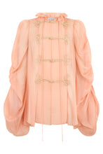 Carica l'immagine nel visualizzatore di Gallery, Blusa in creponne con alamari
