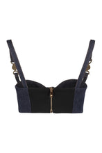 Load image into Gallery viewer, Medusa denim bralette
