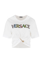 Carica l'immagine nel visualizzatore di Gallery, T-shirt crop con logo
