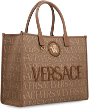 Load image into Gallery viewer, All over logo canvas tote

