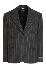 Carica l'immagine nel visualizzatore di Gallery, Blazer gessato in lana
