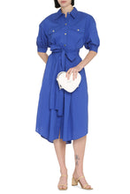 Carica l&#39;immagine nel visualizzatore di Gallery, Abito chemisier in popeline di cotone
