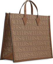 Carica l'immagine nel visualizzatore di Gallery, Shopping bag in canvas e pelle

