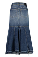 Carica l'immagine nel visualizzatore di Gallery, Gonna midi Ghirla in denim
