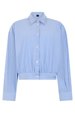Carica l'immagine nel visualizzatore di Gallery, Camicia Cropped in Cotone con Collo Gioiello
