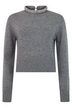 Carica l'immagine nel visualizzatore di Gallery, Maglione con colletto con strass
