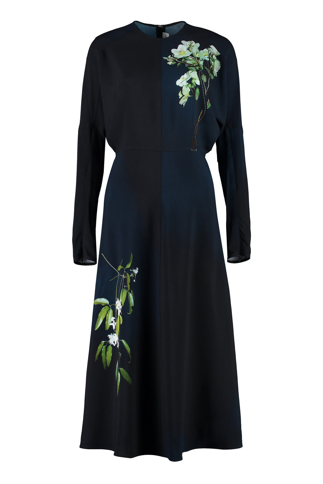 Abito in crêpe con stampa floreale