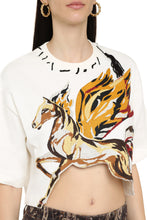 Load image into Gallery viewer, Embroidered cropped t-shirt
