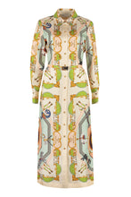Carica l&#39;immagine nel visualizzatore di Gallery, Abito chemisier in seta stampata

