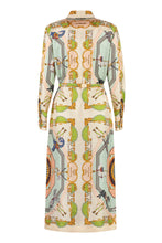 Carica l&#39;immagine nel visualizzatore di Gallery, Abito chemisier in seta stampata
