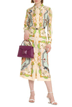 Carica l&#39;immagine nel visualizzatore di Gallery, Abito chemisier in seta stampata
