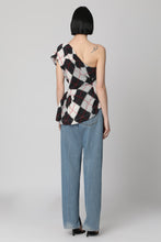 Load image into Gallery viewer, Argyle One-shoulder top
