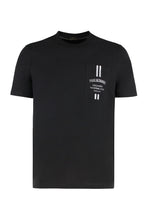 Carica l'immagine nel visualizzatore di Gallery, T-shirt nera in cotone con logo
