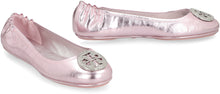 Load image into Gallery viewer, Minnie Travel metallic leather ballet flats
