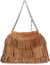 Carica l'immagine nel visualizzatore di Gallery, Hobo bag Fleming in camoscio con frange
