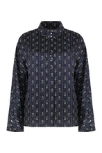 Carica l'immagine nel visualizzatore di Gallery, Blusa in jacquard di viscosa e seta
