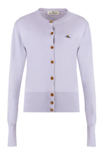Carica l'immagine nel visualizzatore di Gallery, Cardigan Bea in cotone con logo

