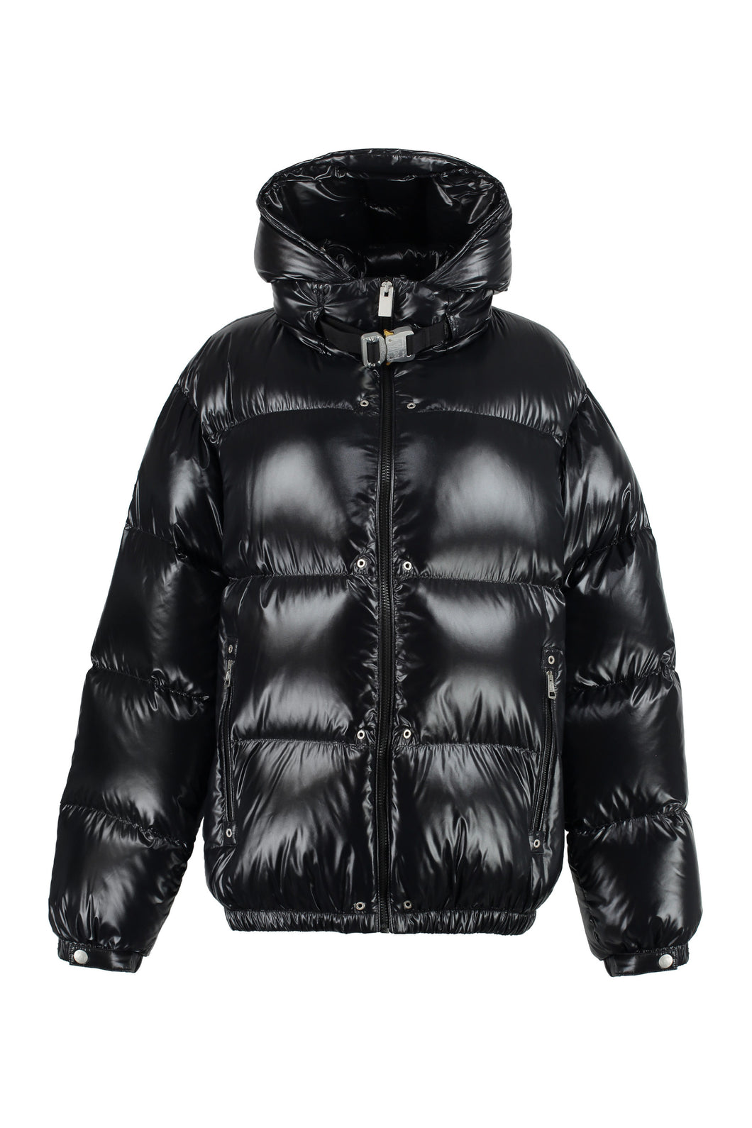 6 Moncler 1017 Alyx 95M - Almondis hooded full-zip down jacket