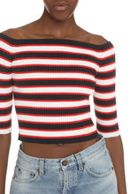 Carica l'immagine nel visualizzatore di Gallery, Crop-top in maglia a coste
