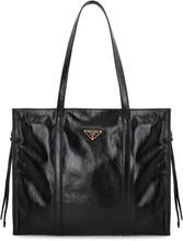 Load image into Gallery viewer, Large patent shopper bag
