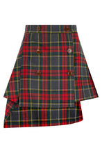 Carica l'immagine nel visualizzatore di Gallery, Gonna Asimmetrica in Tartan di Lana
