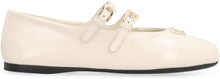 Load image into Gallery viewer, Leather ballet flats with logo

