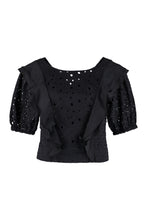 Carica l'immagine nel visualizzatore di Gallery, Blusa Volterra in cotone con pizzo Sangallo

