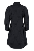 Carica l&#39;immagine nel visualizzatore di Gallery, Abito chemisier in cotone con decori in pizzo Sangallo
