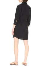 Carica l&#39;immagine nel visualizzatore di Gallery, Abito chemisier in cotone con decori in pizzo Sangallo
