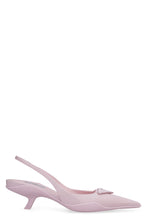 Load image into Gallery viewer, Nylon pointy-toe slingback pumps
