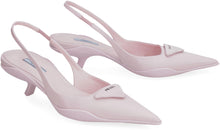 Load image into Gallery viewer, Nylon pointy-toe slingback pumps
