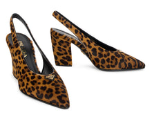 Carica l'immagine nel visualizzatore di Gallery, Slingback con stampa animalier e tacco
