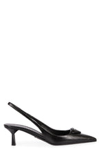 Load image into Gallery viewer, Leather pointy-toe slingback
