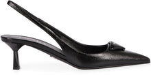 Load image into Gallery viewer, Leather pointy-toe slingback
