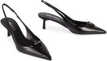 Load image into Gallery viewer, Leather pointy-toe slingback
