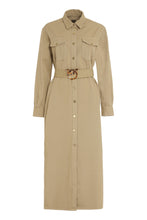 Carica l&#39;immagine nel visualizzatore di Gallery, Abito chemisier in cotone con cintura
