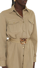 Carica l&#39;immagine nel visualizzatore di Gallery, Abito chemisier in cotone con cintura
