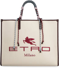 Carica l'immagine nel visualizzatore di Gallery, Tote bag in canvas e pelle
