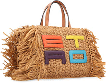 Carica l'immagine nel visualizzatore di Gallery, Tote bag in rafia con frange

