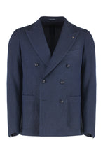 Load image into Gallery viewer, Double-breasted virgin wool blend jacket

